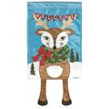 Recinto 13 x 18 in. Welcome Reindeer Double Applique Garden Flag RE3463878